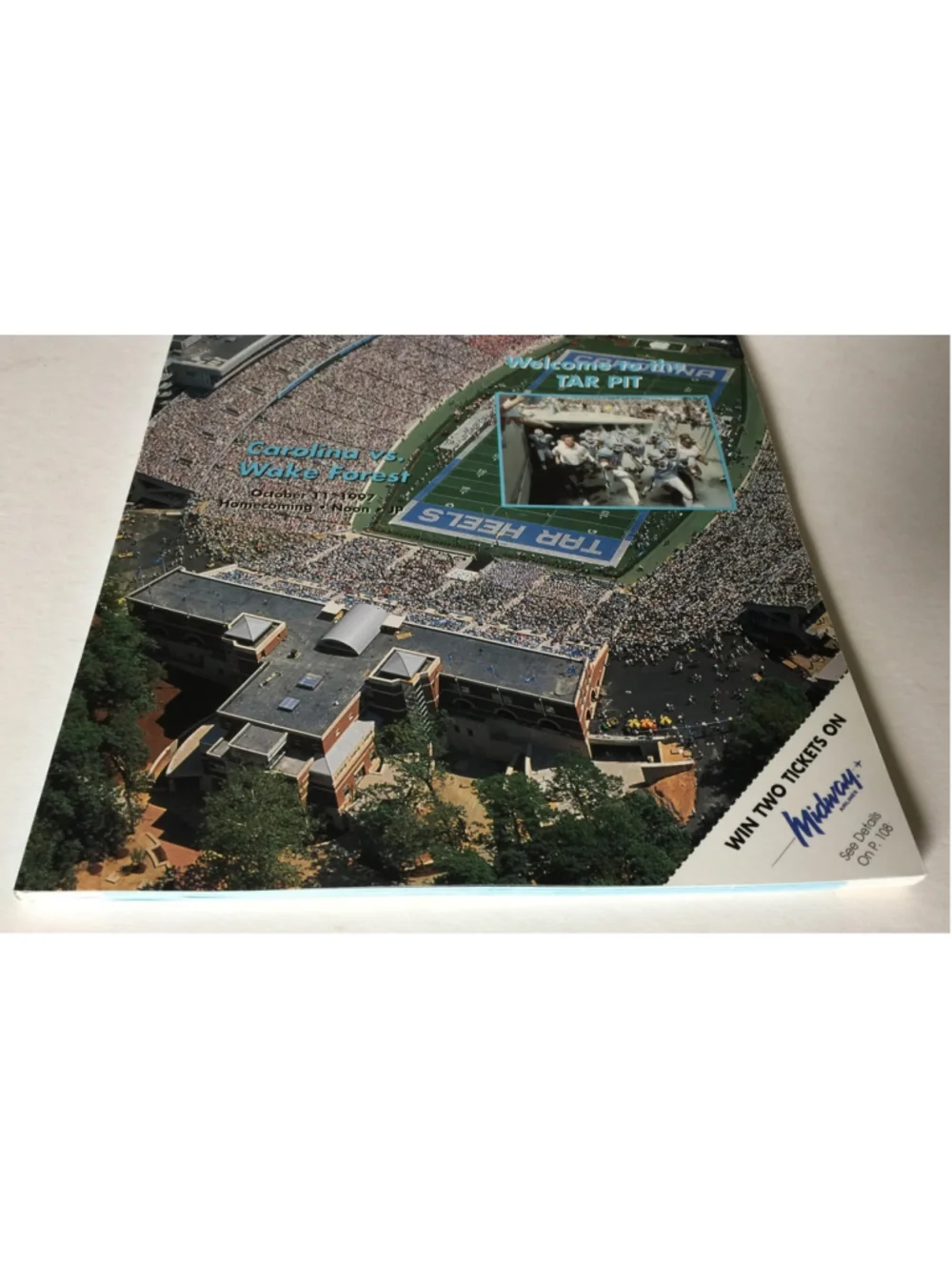 Oct 11 1997 Tar Hill Football Magazine, UNC Tar Heels, Carolina VS Wake Forest